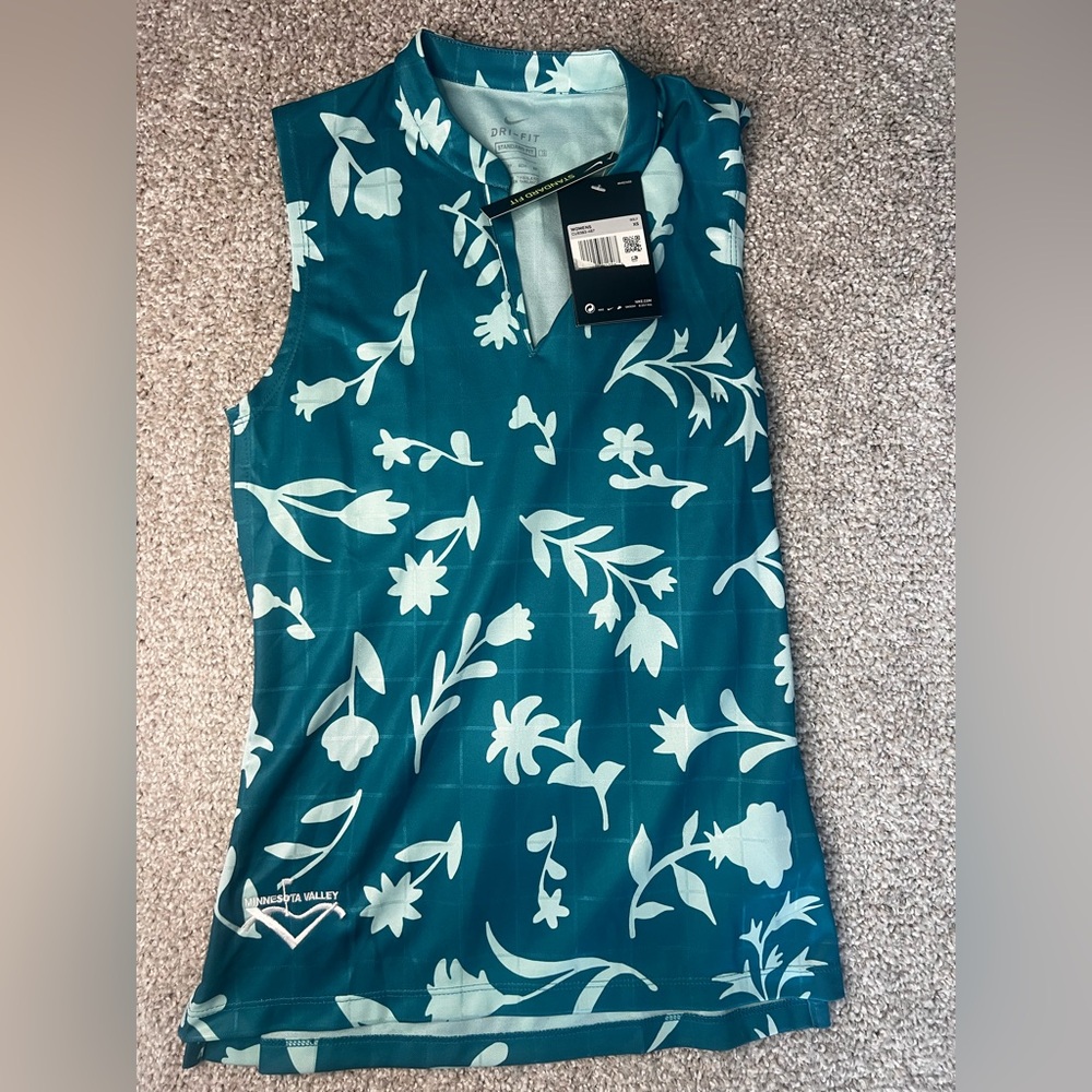 NEW! Women’s adidas Teal and White Floral Tank Top- XS
